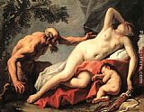 Sebastiano Ricci Venus and Satyr painting